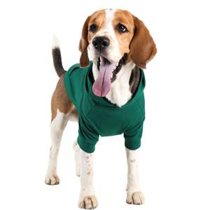 Ropa para mascotas, sudadera cómoda de algodón y forro polar sólido para perros, ropa protectora cálida para exteriores para todas las estaciones, ropa a juego para perros y dueños - Product Image 2