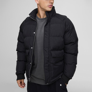 Custom Logo Option standing collar Men Lightweight Puffer Jacket Waterproof Breathable Polyester <b>Coat</b> - Product Image 1