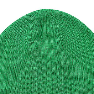 Green Unisex <b>Wool</b> Blend <b>Beanie</b> Cuffed Winter Hat Breathable Waterproof Vintage Style Casual for Adults 56-58CM - Product Image 3