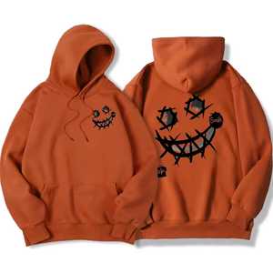 Sudadera Morada para Hombre, Talla Grande, de Algodón Tejido, Casual, Manga Larga, con Bolsillo, Diseño Estampado, para Otoño - Product Image 5