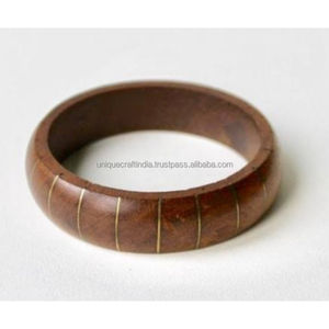 Brazaletes de madera ecológicos, venta al por mayor a granel, joyería de madera de grano Natural para mujer, accesorios de moda y uso diario - Product Image 6