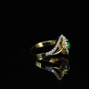 Natural <b>Emerald</b> Classic <b>Ring</b> in 925 Sterling <b>Silver</b> Green Gemstone Jewelry May Birthstone Engagement Gift for Her - Product Image 4