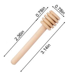 Agitador de Miel de Madera Hecho a Mano – Mini Batidor de Miel para Cocina y Regalos - Product Image 2
