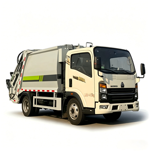 รถบรรทุกขยะ SINOTRUK HOWO 4x2 แบบอัดอัตโนมัติ ระบบไฮดรอลิก บรรทุกด้านหลัง รถบดอัดขยะ - Product Image 1