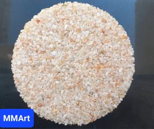 Copeaux de pierre de quartz réguliers avec revêtement de sol en tapis de pierre / quartz blanc utilisé dans le revêtement de sol en terrazzo époxy - Product Image 1