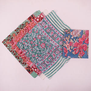 Cotton Floral Vintage Style Handkerchiefs for Adults Men's Classic Bandanas Multicolor Woven Gift <b>Accessories</b> - Product Image 4