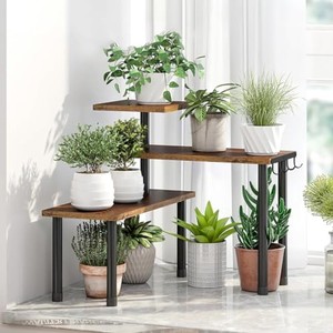 Pine Wood Whitewash 3-Tier <b>Rustic</b> Spice <b>Shelf</b> Farmhouse Kitchen Organizer Wholesale - Product Image 5