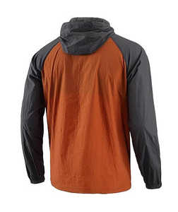 Men's Hooded Windproof Jacket Color Blocking Orange Black Polyester Casual Autumn Outdoor Zipper Closure Regular Fit - Product Image 5