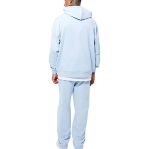 Factory Heavy Fleece Full Length No Strings Hooded <b>Hoodies</b> Custom Logo Tracksuits for Men Elastic Waist Sweatsuit - Product Image 4