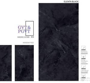 กระเบื้องพอร์ซเลนขนาด 600x1200 มม. กระเบื้องเคลือบเงาสูงสำหรับตกแต่งพื้นและผนัง กระเบื้องสำหรับตกแต่งภายในขนาด 9 มม. - Product Image 1