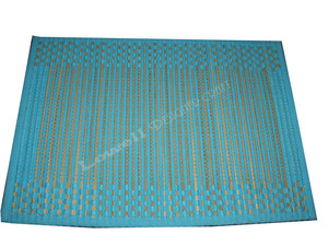 Handwoven blue Patterned Table Mat Eco Friendly Cotton Jute Blend Durable Dining <b>Placemat</b> for Home Kitchen Use - Product Image 3