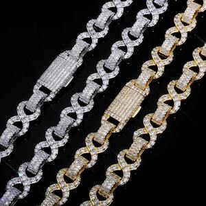 Luxury 925 Silver Rhodium Plated Diamond <b>Bracelet</b> Baguette Cut Channel Setting Chain Link Unisex Everyday Wear - Product Image 3