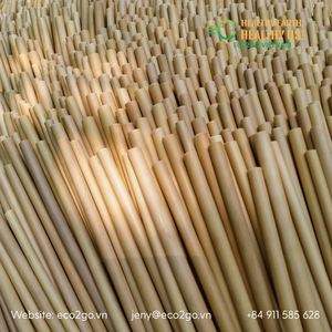 Tubes à boisson en bambou naturel creux pour café et jus, logo personnalisé, fournitures hôtelières, Vietnam - Product Image 6