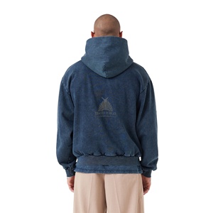 Low Moq Custom logo cotton blended Hoodies Pullover Men 100% Cotton <b>Black</b> Acid Wash <b>Hoodie</b> <b>Oversize</b> Vintage Washed <b>Hoodie</b> Men - Product Image 3