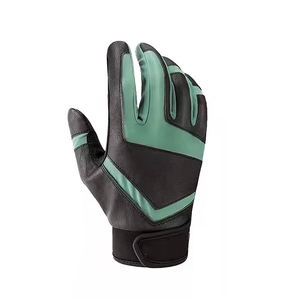 Unisex Full Finger Basketball <b>Gloves</b> PU <b>Leather</b> Touchscreen Compatible Hook and Loop Closure Black <b>Green</b> - Product Image 3