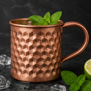 Vaso de Cobre Texturizado Premium Origami Tumbler, Taza para Cócteles, Vajilla Ecológica para el Hogar, Estilo Vintage - Product Image 2