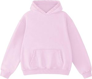 Women's Vintage Acid Wash Hoodies Oversized Distressed Pullover <b>Sweatshirt</b> Heavyweight Fleece Streetwear Couple baby pink hoodie - Product Image 1