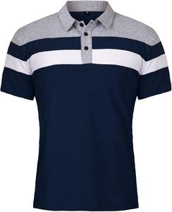 เสื้อโปโลพิมพ์ลายทางของผู้ชาย180GSM ผ้าฝ้าย100% - Product Image 6