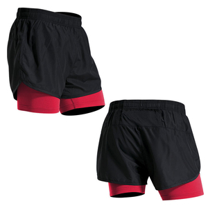 Custom Logo Double <b>Layer</b> Corduroy 100% Cotton Quick Dry High Waist Drawstring Closure Sports Shorts for Men - Product Image 5