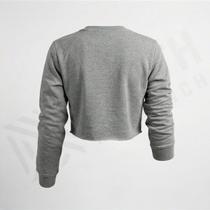 เสื้อครอปท็อปผู้หญิงผ้าฝ้ายสีตามสั่ง แขนยาว แบบโปร่ง ถักทอ สไตล์สตรีทแวร์ สำหรับออกกำลังกาย ฟิตเนส ยิม แอคทีฟแวร์ - Product Image 2