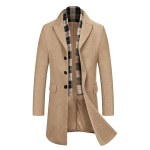Manteau Trench Élégant en Mélange de Laine pour Homme – Veste d'Hiver Chaude et Longue pour l'Automne – Style Urbain Décontracté et Habillé – Vente en Gros - Product Image 2
