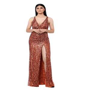 Robe de créateur pour femme de qualité supérieure |   Orné à la main de paillettes et de perles |   Vêtements de mariage pour exportation en gros - Product Image 1