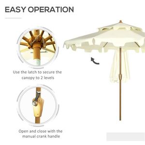 Patio Umbrella and Base Set for Outdoor Entertaining - Product Image 4