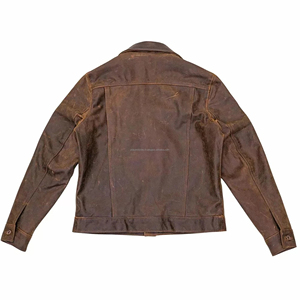 Premium Genuine <b>Leather</b> Winter Casual <b>Jackets</b> for <b>Men</b> Classic Biker Style Motorcycle Western Coat At Factory Price - Product Image 4