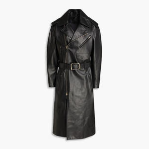 Fashion High Quality Genuine Leather Long <b>Trench</b> <b>Coat</b> With Belt <b>Trench</b> <b>Coat</b> Women's Brown Long <b>Coat</b> <b>Vintage</b> Duster <b>Coat</b> - Product Image 1