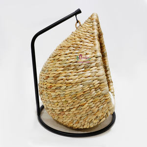 Casa de mascotas ecológica y acogedora con jacinto de agua con cojín suave, cómoda cama colgante para mascotas - Product Image 3