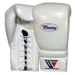 Gants de boxe à lacets professionnels en cuir, vente en gros d'usine, avec poignées et logo personnalisable pour l'entraînement de Muay Thai et MMA - Product Image 6