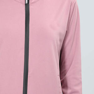 Conjunto Deportivo de 2 Piezas para Mujer con Logotipo Personalizado, Color Rosa, 100% Algodón Felpa, Secado Rápido, Ecológico, Talla Grande, con Cierre - Product Image 5