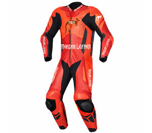 Combinaison de moto en cuir de course, combinaison de moto en cuir épais fabriquée au Pakistan, vêtements de moto, combinaison de course Kangaroo, qualité supérieure - Product Image 1
