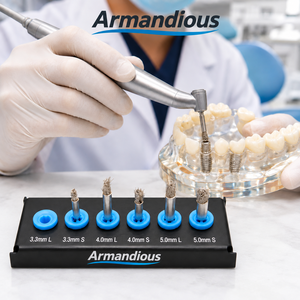 Kit de brosses de soin pour implants en titane, 6 pièces, pour débridement dentaire et nettoyage péri-implantite, outils à manche long et court de 3, 4, 5 mm - Product Image 5