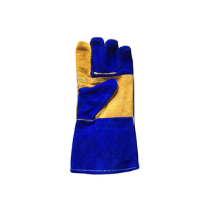 Elbow Length Cotton/Leather Welding <b>Gloves</b> with Heat Resistance Breathable & Anti-Slip for Heavy Duty MIG Welding <b>Gloves</b> - Product Image 4