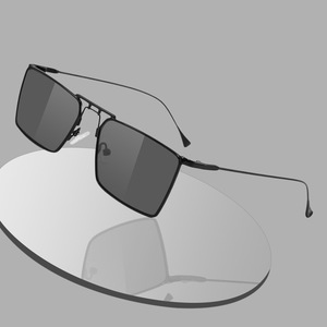 3301 New Arrival Personality Fashion Metal <b>Square</b> Double Bridge Shades Women Men <b>Sunglasses</b> Wholesale - Product Image 1