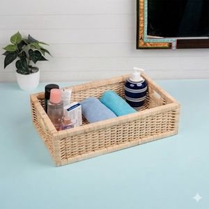 Fine crafted Lightweight Handmade Rattan <b>Basket</b> For <b>Bathroom</b> Laundry And Closet Organization Eco Friendly Natural Rattan <b>Baskets</b> - Product Image 3