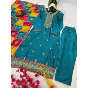 Ensemble haut-bas et dupatta fantaisie pour femmes pour les fêtes - Product Image 4