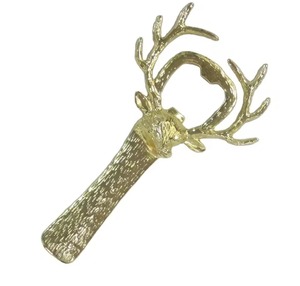 Ouvre-bouteille élégant en forme de tête de cerf, en laiton, outil de bar fonctionnel, adapté à la cuisine et aux restaurants, vente en gros depuis l'Inde - Product Image 1