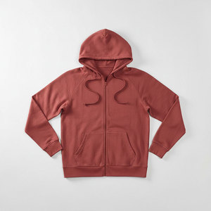 Sudadera con capucha para hombre, informal, para exteriores, con cremallera completa, forro polar grueso, cálida, con manga raglán y bolsillo canguro, fabricante mayorista OEM de marca privada - Product Image 4