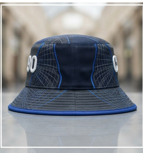 Sombrero de Pescador Personalizado con Sublimación, de Algodón y Lino, con Borde Azul, Unisex, para Adultos, Talla 50-52cm, Opción de Logotipo Personalizado, para las Cuatro Estaciones - Product Image 4