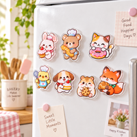 Aimant de réfrigérateur décoratif personnalisé, écologique, de style anime, imprimé numériquement en acrylique