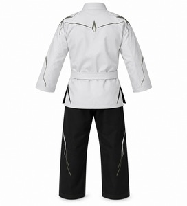 Kimono BJJ blanc et noir, pantalon imprimé par sublimation, séchage rapide, coupe classique, vêtements d'arts martiaux pour hommes adultes - Product Image 6