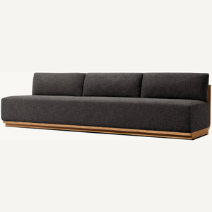 Canapé trois places en teck, style moderne et épuré, idéal pour les maisons résistantes à la décomposition - Offre spéciale ! - Product Image 2