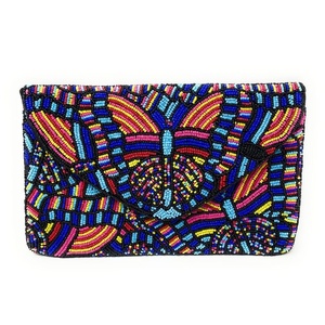 Bolso Bandolera con Cuentas de Mariposa Blanca para Mujeres y Niñas, Hecho a Mano, Colorido, Bordado, Estilo Sobre, Regalo Perfecto - Product Image 3