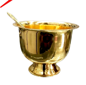 Tazón de metal sólido y elegante para helado, diseñado para presentación de postres, ideal para restaurantes y hogares. - Product Image 1