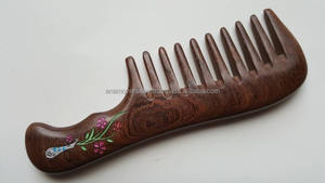 Peine Ayurvédico de madera de Neem para el control de la caspa y el cuero cabelludo saludable-Venta al por mayor - Product Image 3