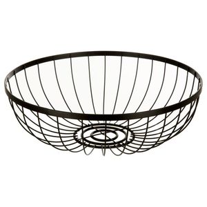 Corbeille à fruits ronde en métal noir de style moderne et élégant, idéale pour la décoration de la maison et de la cuisine - Product Image 5