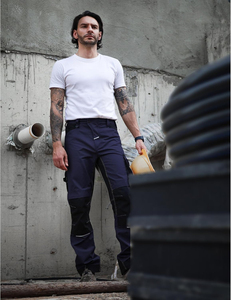 Pantalones de Trabajo Azules para Hombre con Múltiples Bolsillos, Tela de Lona Transpirable, Corte Recto de Peso Medio para Uso en Exteriores - Product Image 5