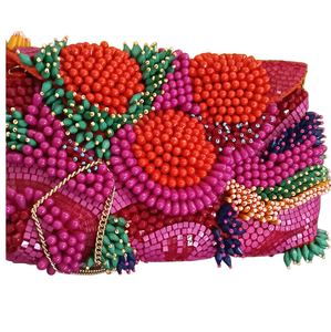 Most Selling Fashion Cotton Canvas Hand <b>Beaded</b> Shoulder Bag for Casual Outings or Party and Festive Use at Factory Price - Product Image 3